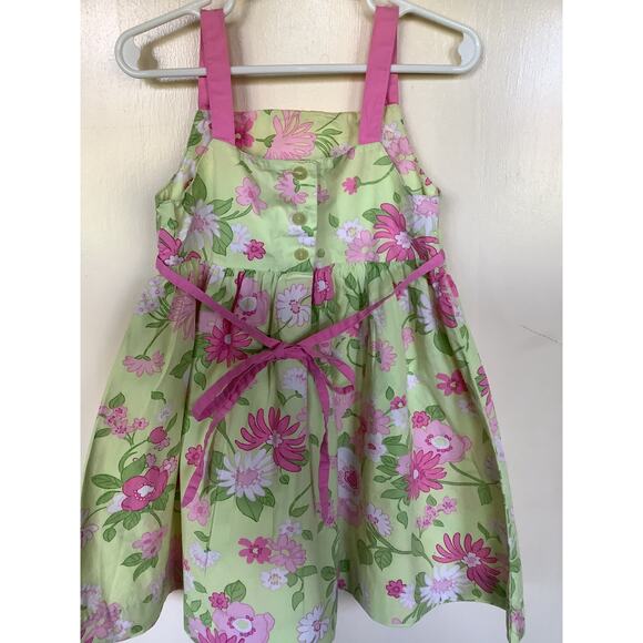 Pink and Floral Savannah Summer Dress 4T - Picture 2 of 3